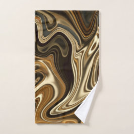 Toalha De Mão Estilo mágico de mármore - castanho quente