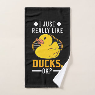 Toalha De Mão Eu Gosto Muito De Patos