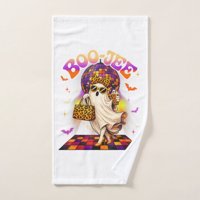 Toalha De Mão Fantasma Boojee Halloween Boo JEE Disco (Toalha de mão)