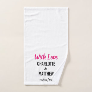 Toalha De Mão Favor De Casamento Obrigado Com Amor