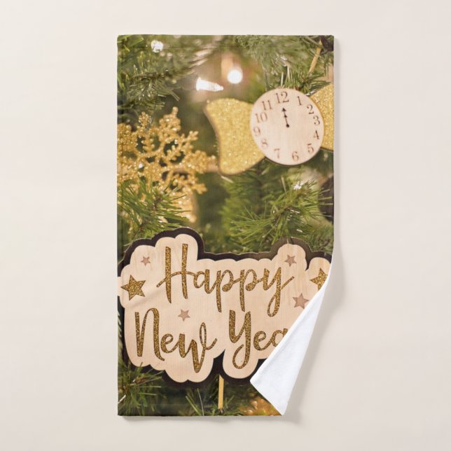 TOALHA DE MÃO FELIZ ANO NOVO (Toalha de mão)