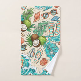 Toalha De Mão Férias tropicais.