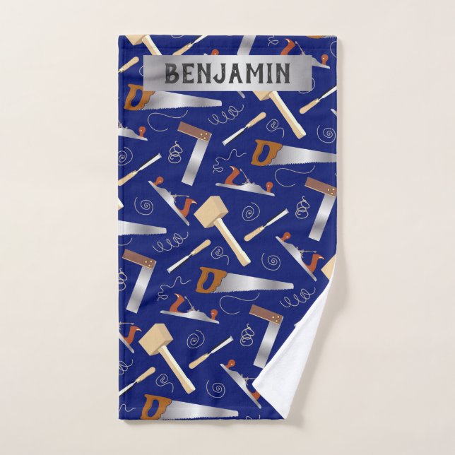 Toalha De Mão Ferramentas de trabalho em madeira do carpinteiro  (Toalha de mão)