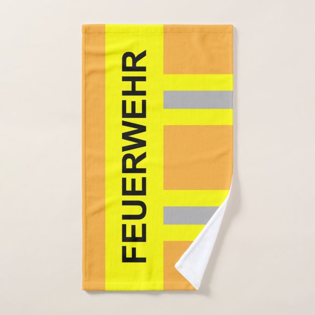 Toalha De Mão Feuerwehr Symbol Uniform Sandfarben (Toalha de mão)