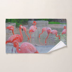 Toalha De Mão Flamingos cor-de-rosa de Florida