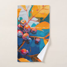 Folhas de queda pintadas com óleo. Folhagem de out