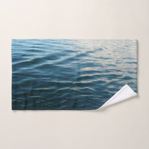 Toalha De Mão Formas de Fotografia da Abstrato de Água Azul