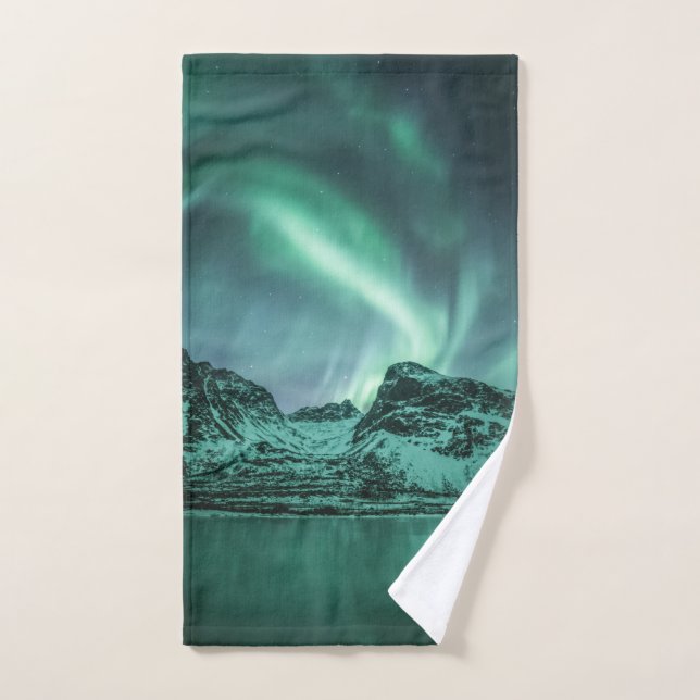 Toalha De Mão Foto da natureza da luz do norte (Toalha de mão)