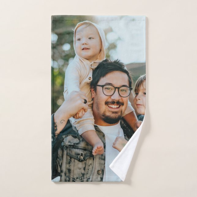 Toalha De Mão Foto Personalizada Customizada (Toalha de mão)
