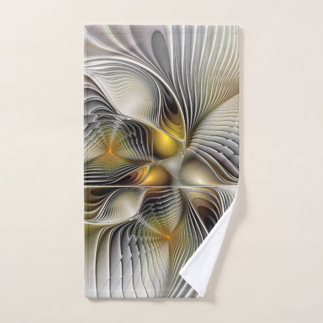 Toalha De Mão Fractal Abstrato 3D De Illusão Óptica Com Profundi (Toalha de mão)