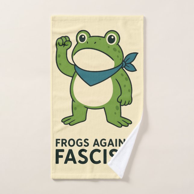 Toalha De Mão Frogs Against Fascism Portland Frog Protest (Toalha de mão)