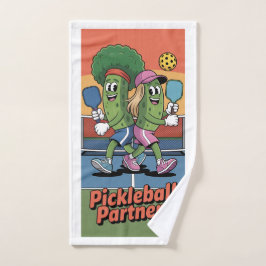 Toalha De Mão Funny Pickleball Parceiros de Pickleball Mascot Be