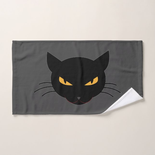 Toalha De Mão Gatinho mau (Toalha de mão)