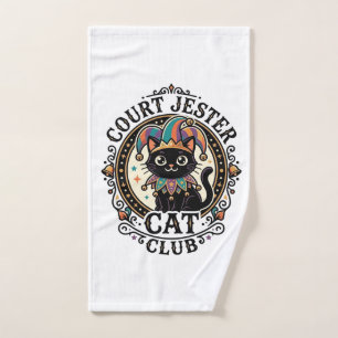 Toalha De Mão Gato Bobo da Corte Design de Amante de Gato Engraç