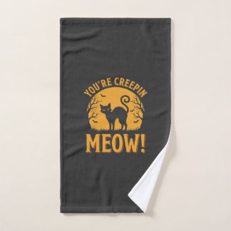 Toalha De Mão Gato de Halloween Você Está Me Fazendo Gritar Meow