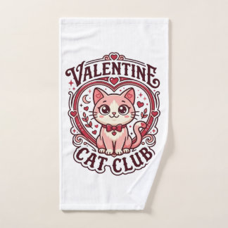 Toalha De Mão Gato do Dia dos Namorados Design engraçado do aman