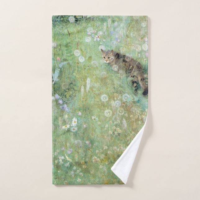Toalha De Mão Gato no Verão, Bruno Liljefors (Toalha de mão)