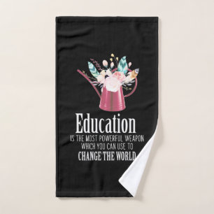 Toalha De Mão Gifts Teacher Education Change The World