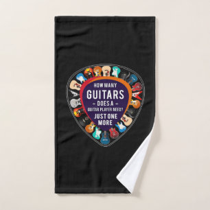Toalha De Mão Guitarista Quantos Guitaristas Aniversário