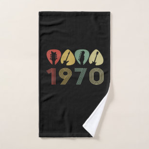 Toalha De Mão Guitarrista Guitarra Picada 1970 Aniversário Guita
