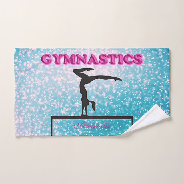 Toalha De Mão Gymnastics Balance Beam Sparkle (Toalha de mão)