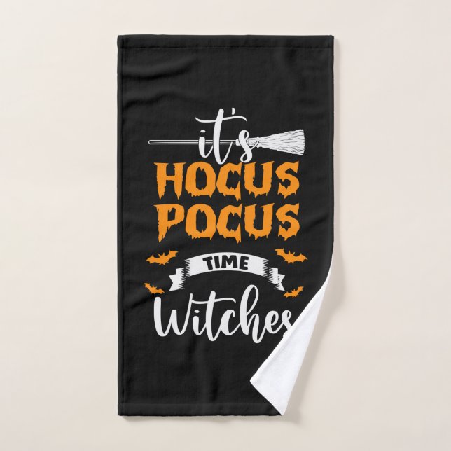 Toalha De Mão Halloween É Hocucus Hora de Aniversário (Toalha de mão)