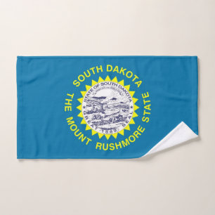 Toalha De Mão Hand Towel com Flag of South Dakota State, EUA