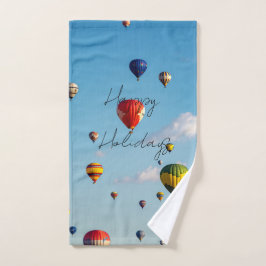 Toalha De Mão Happy Holidays Balloons Towel