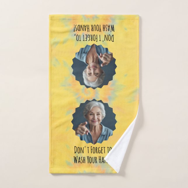Toalha De Mão Hippy Mom, Wash your hands (Toalha de mão)