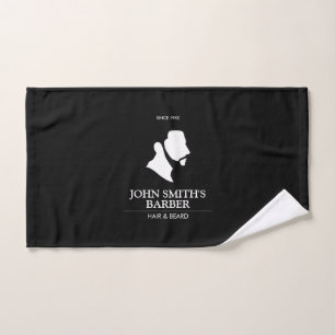 Toalha De Mão Homem com Logotipo de Barber de Barba