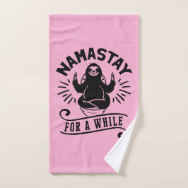 Toalha De Mão Humor de Preguiça no Banheiro Namastay