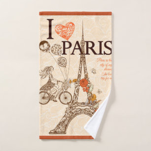 Toalha De Mão I Love Paris (Paris is the City of my Dreams)