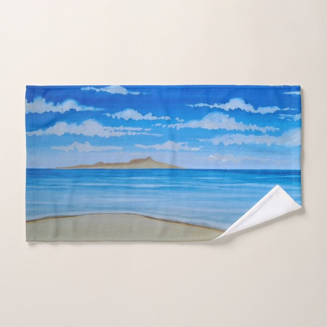 Toalha De Mão Ilha Tropical (Toalha de mão)