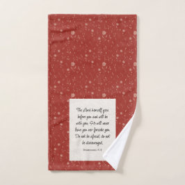 Toalha De Mão Imagem Versa da Bíblia 31:8 Deuteronomy