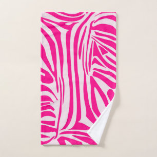 Toalha De Mão Impressão zebra rosa