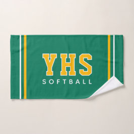 Toalha De Mão Iniciais Personalizadas da Escola de Softbol Espor