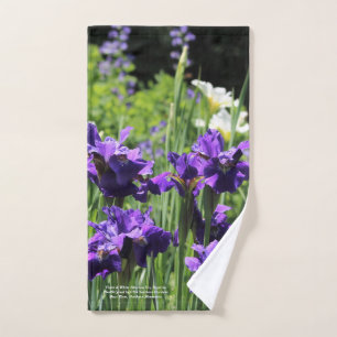 Toalha De Mão Íris Siberian violeta & branca, Baptisia