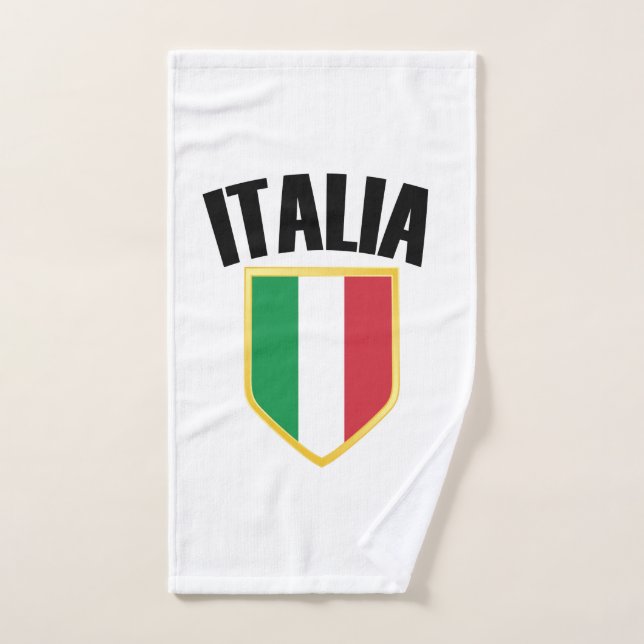 Toalha De Mão Italia Crest Itália Flag (Toalha de mão)