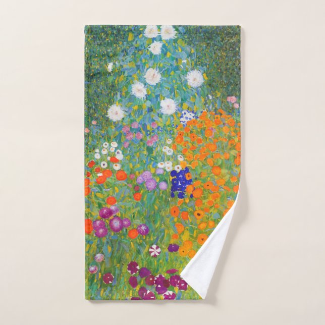 Toalha De Mão Jardim Flor por Gustav Klimt (Toalha de mão)