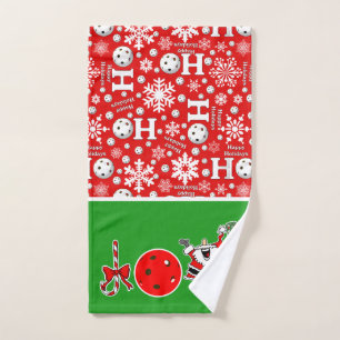 Toalha De Mão Joy Papais noeis de Natal Vermelho e Verde