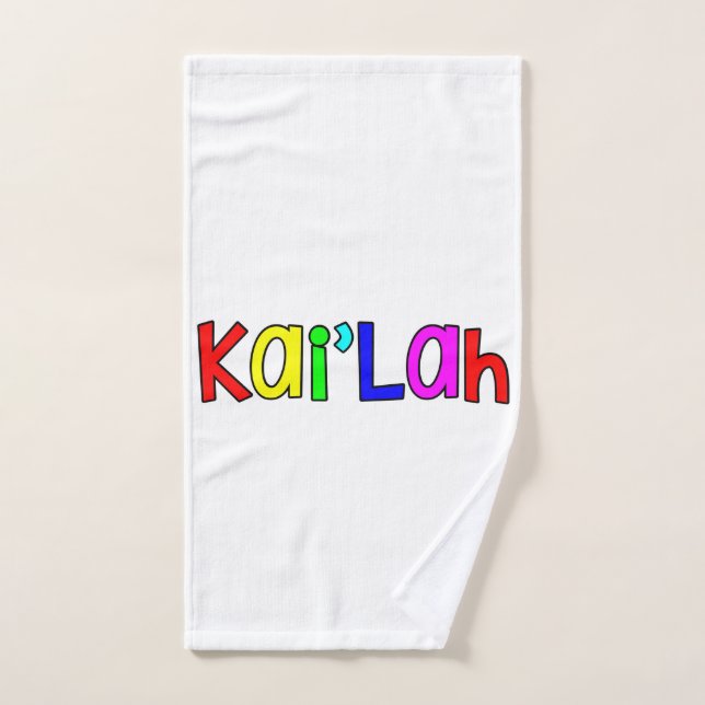 Toalha De Mão Kai'Lah - cores primárias brilhantes (Toalha de mão)