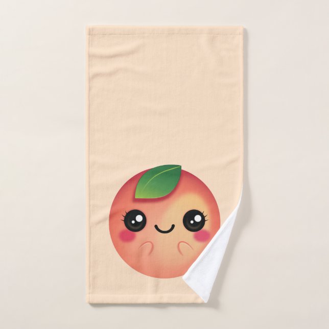 Toalha De Mão Kawaii Peach (Toalha de mão)