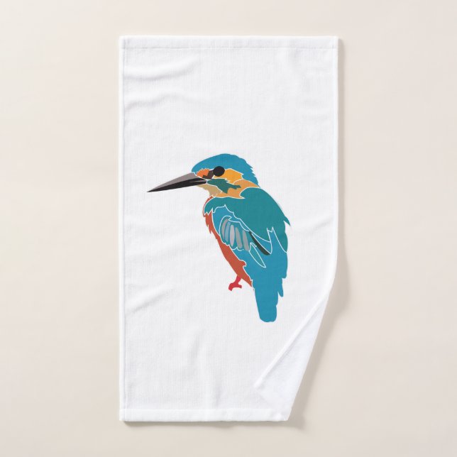 Toalha De Mão Kingfisher Bird Art (Toalha de mão)