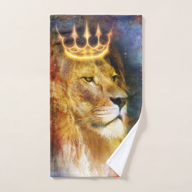 Toalha de Mão Leão de Judá Cósmico (Toalha de mão)