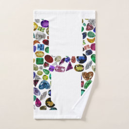 Toalha De Mão Letra H Monograma