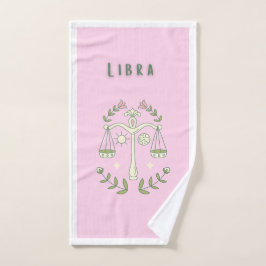 Toalha De Mão Libra Rosa, zodíaco, signo estelar 