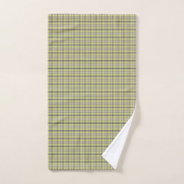 Toalha De Mão Lime Green Plaid Classic Pattern Retro