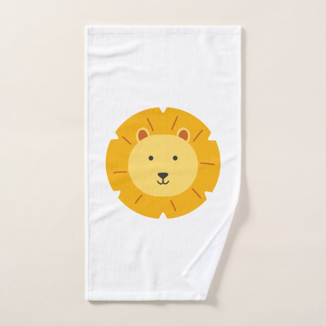 Toalha De Mão Lion Birthday Kids Art (Toalha de mão)