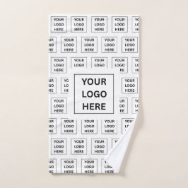 Toalha De Mão Logotipo e texto personalizados modernos e simples