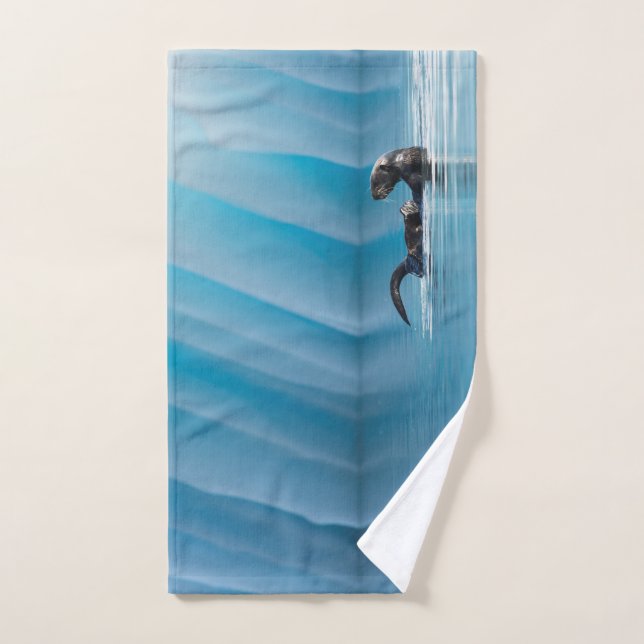 Toalha De Mão Lontra marítima lúdica (Toalha de mão)